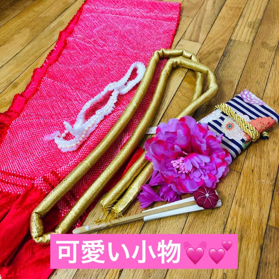 豪華7歳完全フルセット⭐︎未使用しつけ糸付き人気赤地暈し手毬花金彩煌びやか逸品