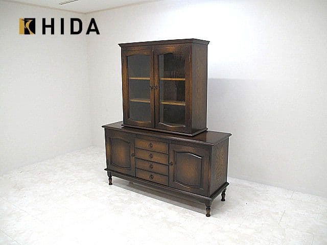 美品　飛騨産業/キツツキ/HIDA「穂高」リビングボード 　サイドボード/飾り棚