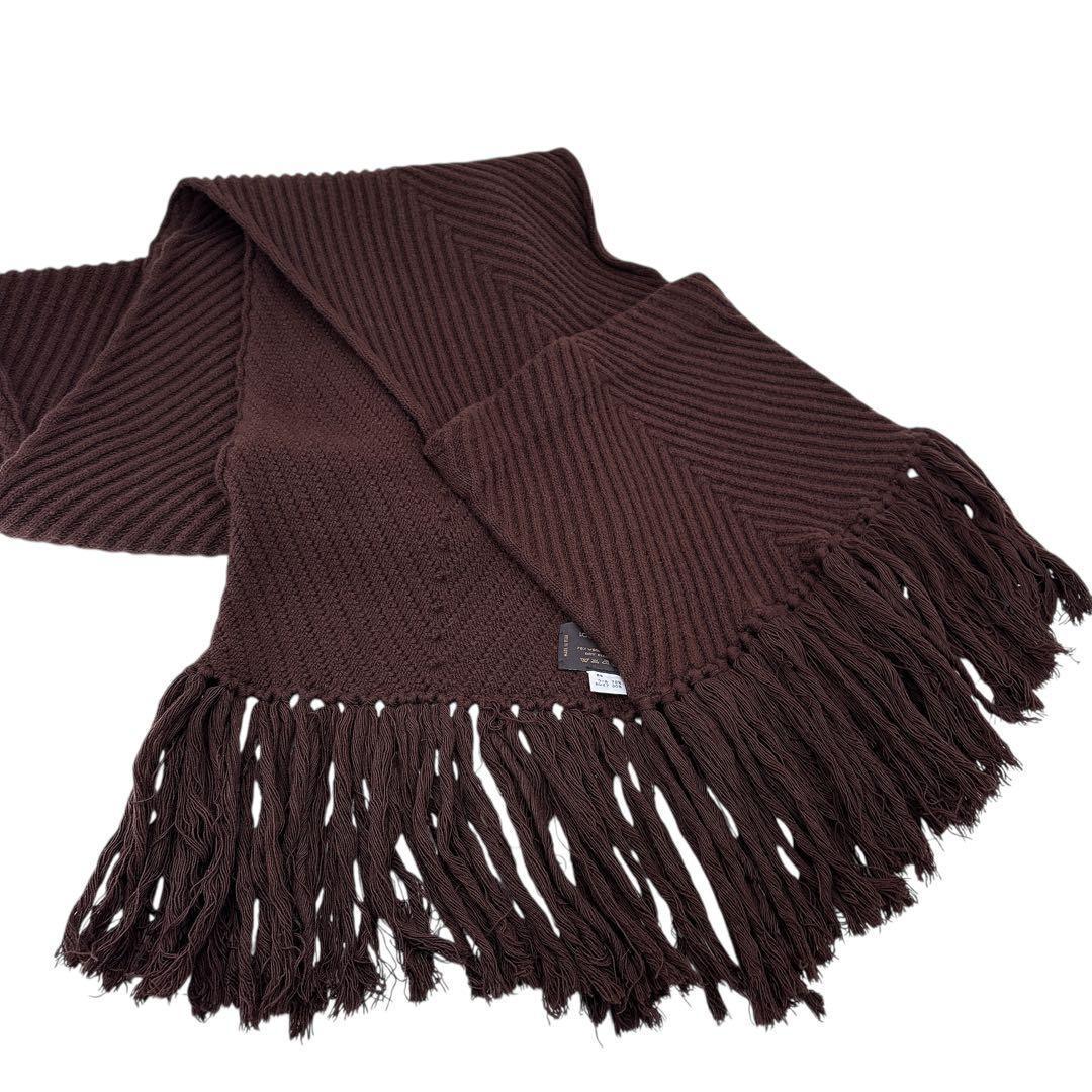 【美品】ルイヴィトン/カシミアロングマフラー/ストール/フリンジ/ポケット付き