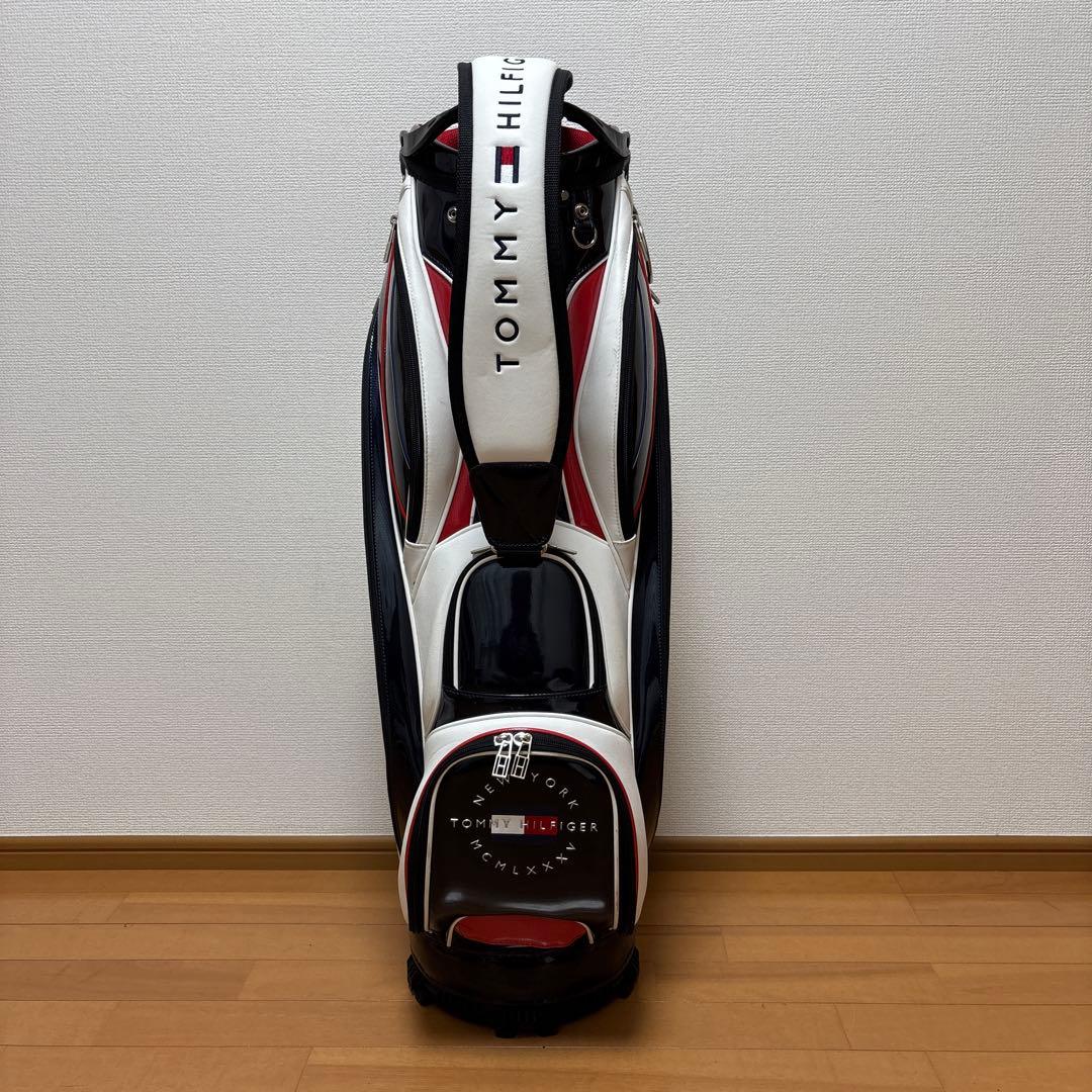   キャディバッグ ホワイト/ブルー/レッド