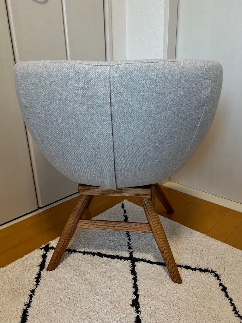 M-ROUND CHAIR ML COVERING オーク材回転チェア