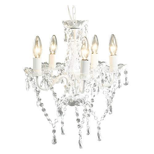 萩原 シャンデリア 照明 5灯 エレガント【LED電球対応】 工事不要 引掛シa