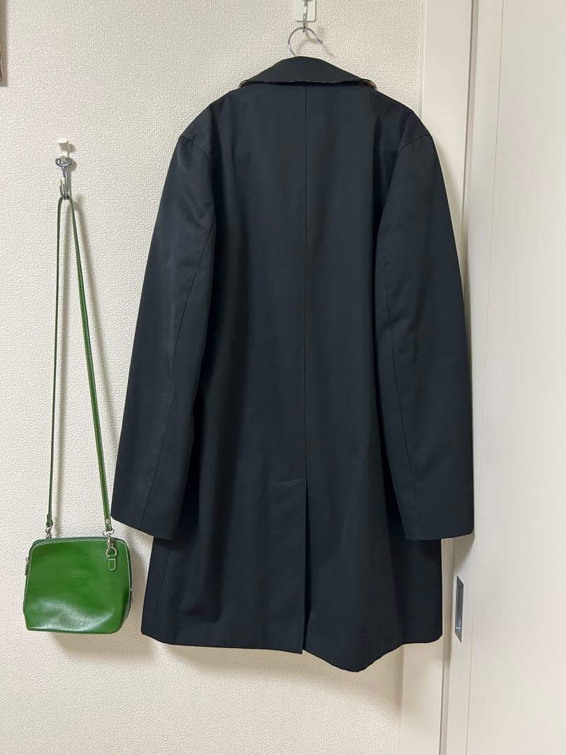 アクアスキュータム ブラック ステンカラーコート メンズ サイズ38