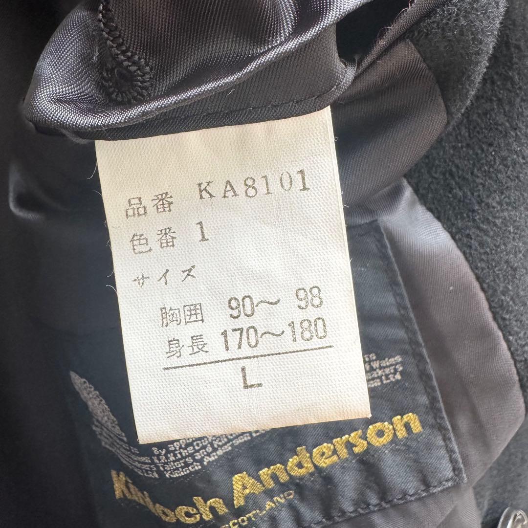 キンロックアンダーソン　チェスターコート　ロング　カシミヤ100％　L　黒