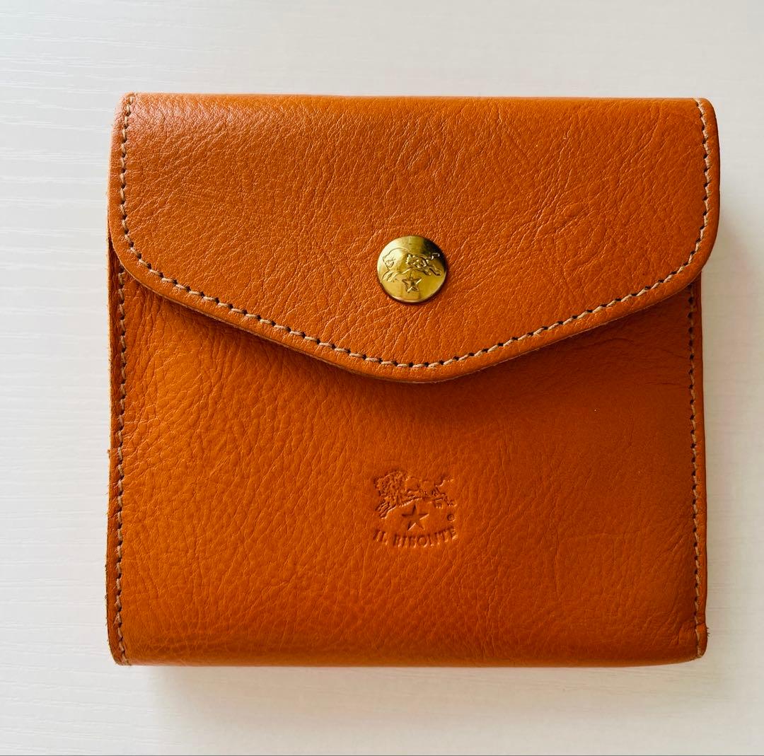 IL BISONTE イルビゾンテ　二つ折り財布 オレンジ