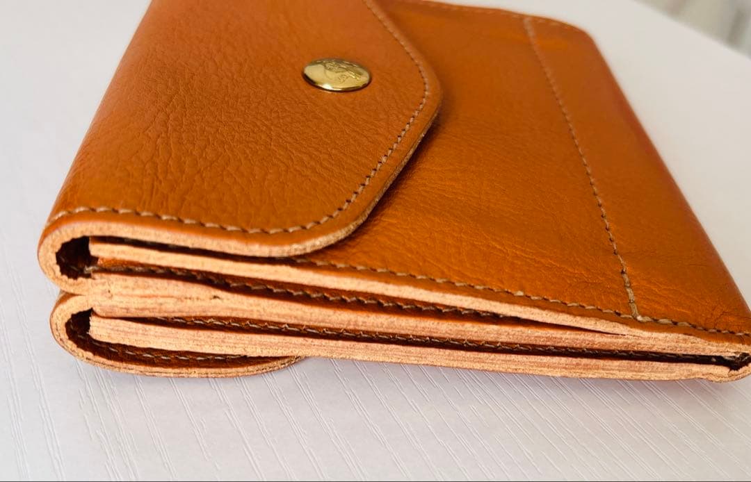 IL BISONTE イルビゾンテ　二つ折り財布 オレンジ