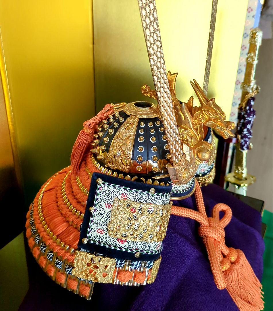 秀月の兜飾り一式　五月人形　端午の節句　子供の日