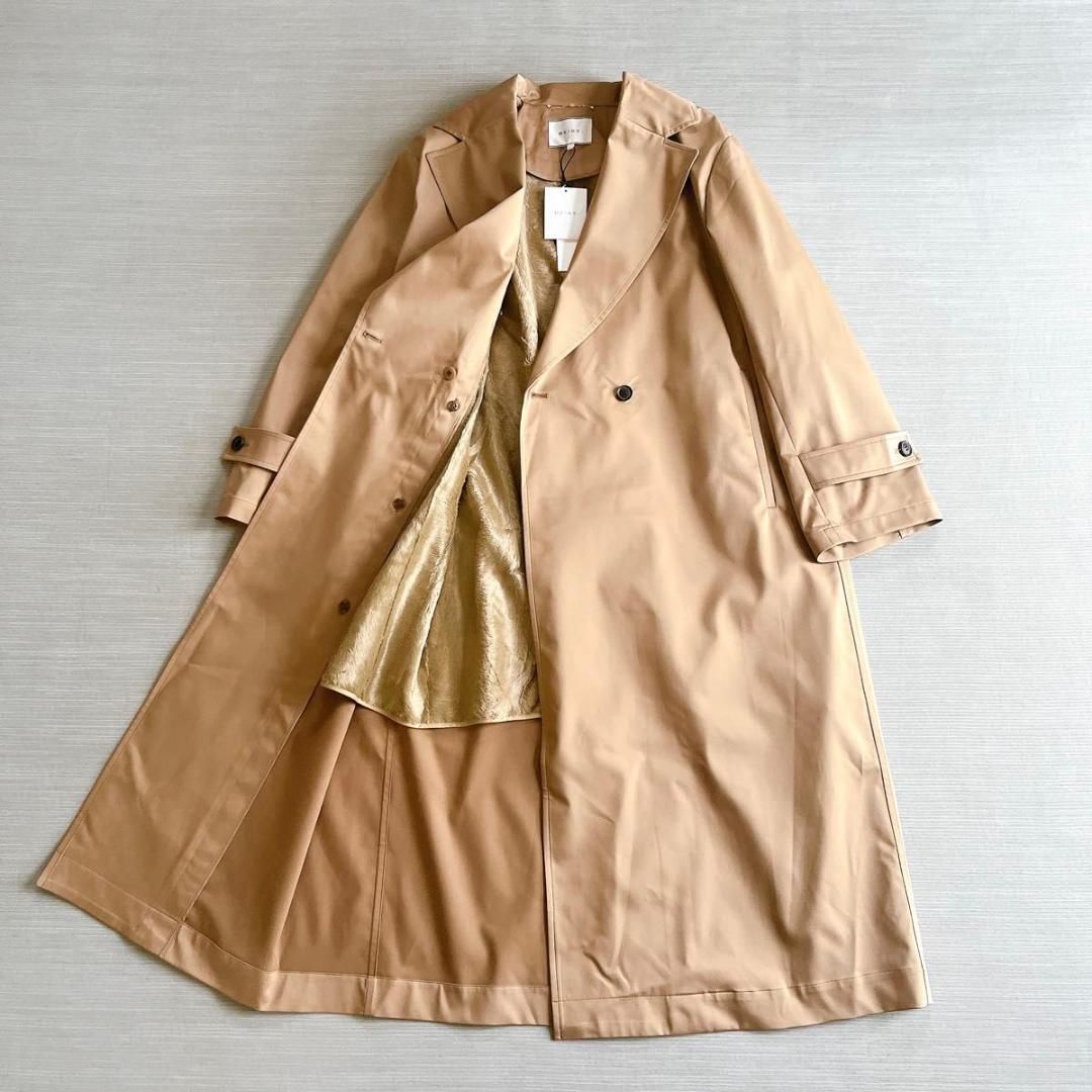 ＊未使用タグ付き【ベイジ】チェスターコート　ライナー　 キャメル　4 光沢感