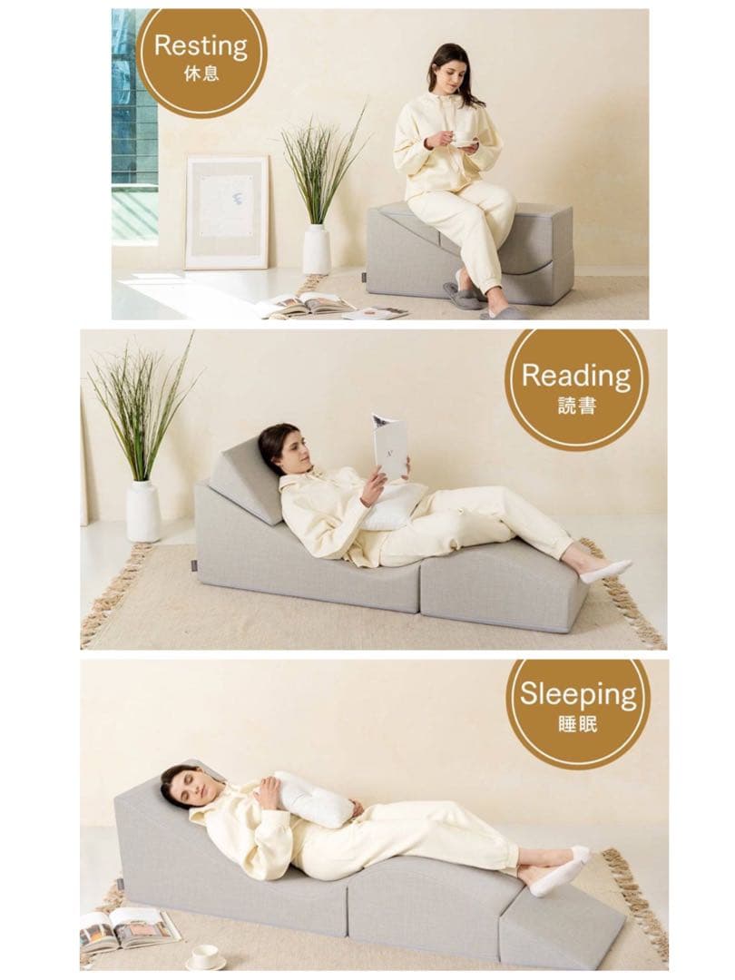 ALZIPシングルソファWAVY 折りたたみソファ