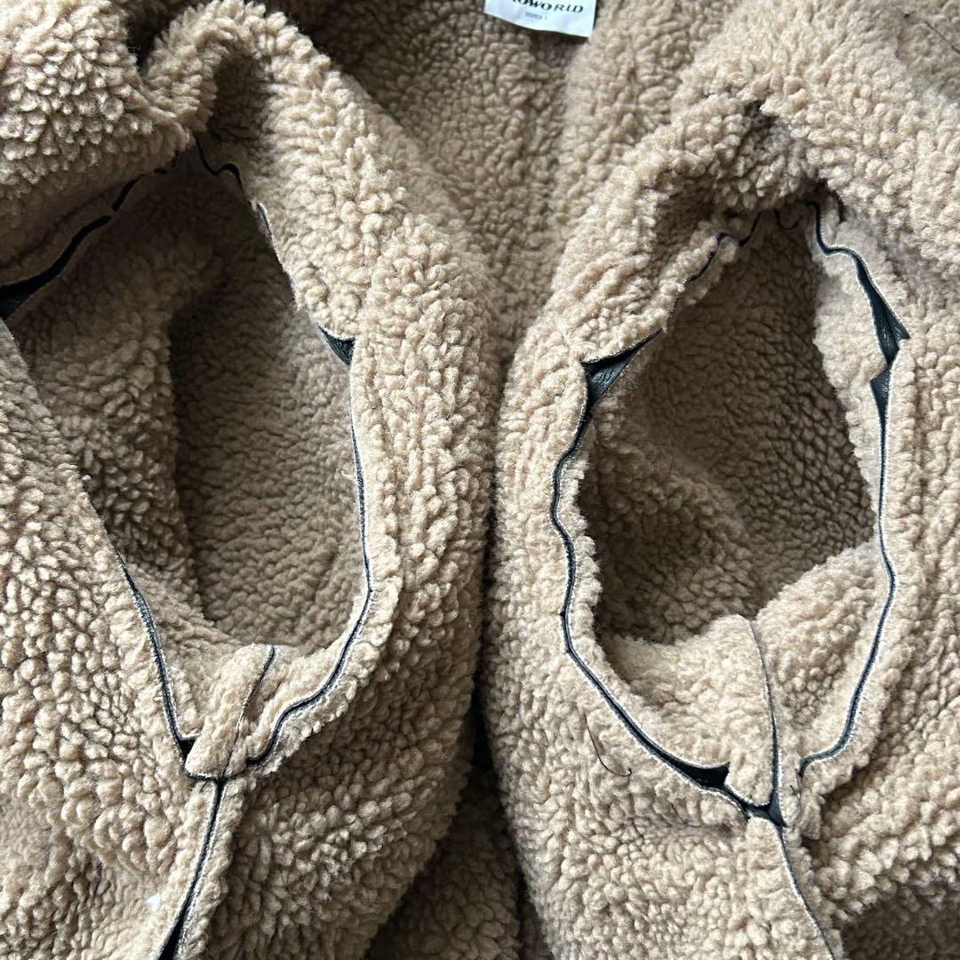 地底人オンライン CROWORLD ラムフリース フーディー ジャケット L