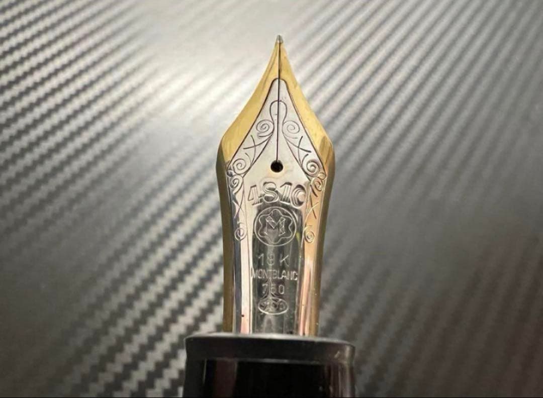 美品 モンブラン ヘミングウェイ芯 149 万年筆 18K 中白 F 細字