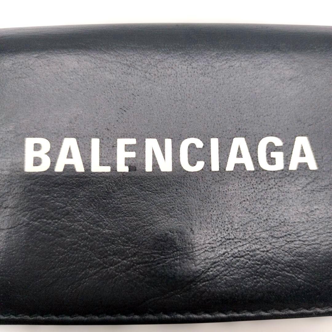 バレンシアガ　BALENCIAGA　三つ折り財布　エブリデイ　ロゴ　ブラック