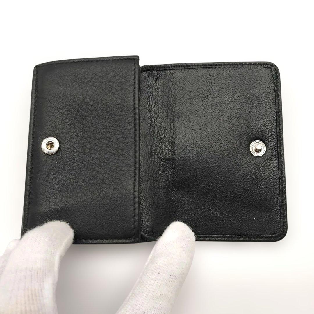 バレンシアガ　BALENCIAGA　三つ折り財布　エブリデイ　ロゴ　ブラック