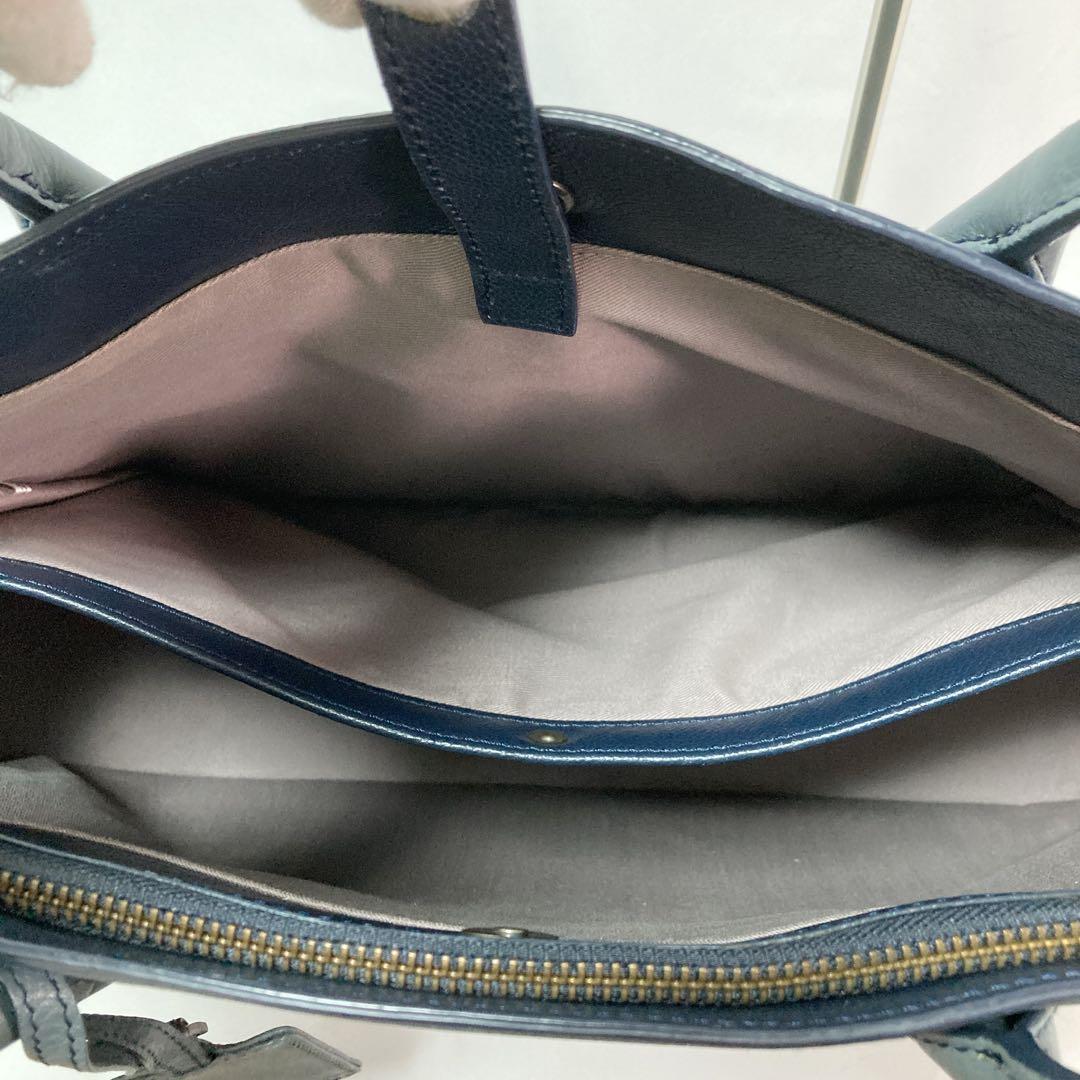 【美品】MOTHERHOUSE マザーハウス リン オープントートバッグ GRY