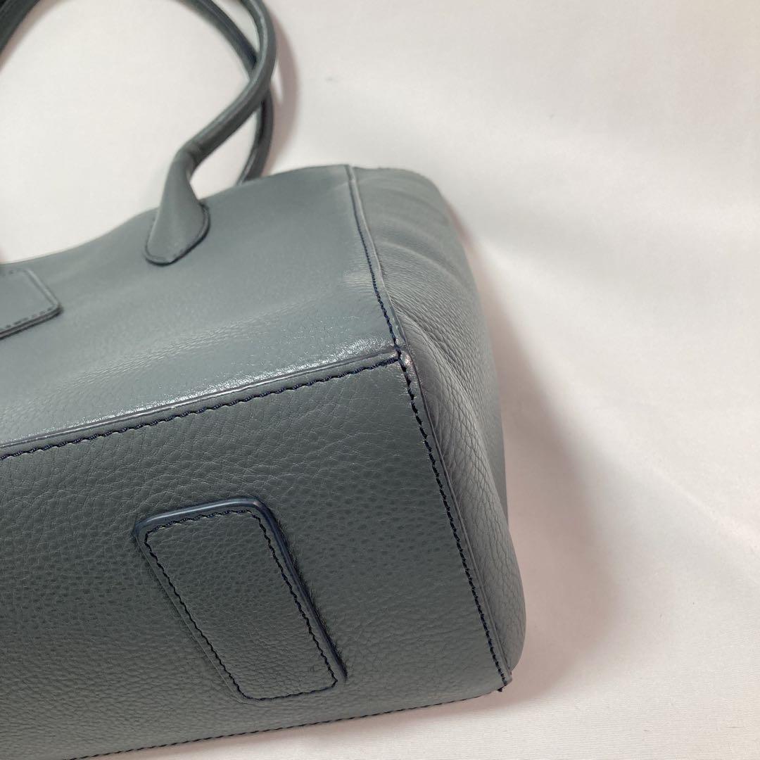 【美品】MOTHERHOUSE マザーハウス リン オープントートバッグ GRY