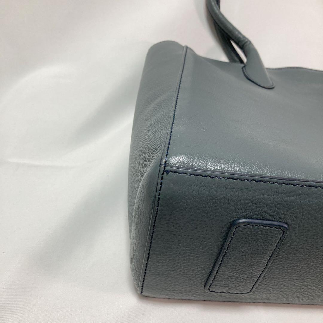 【美品】MOTHERHOUSE マザーハウス リン オープントートバッグ GRY