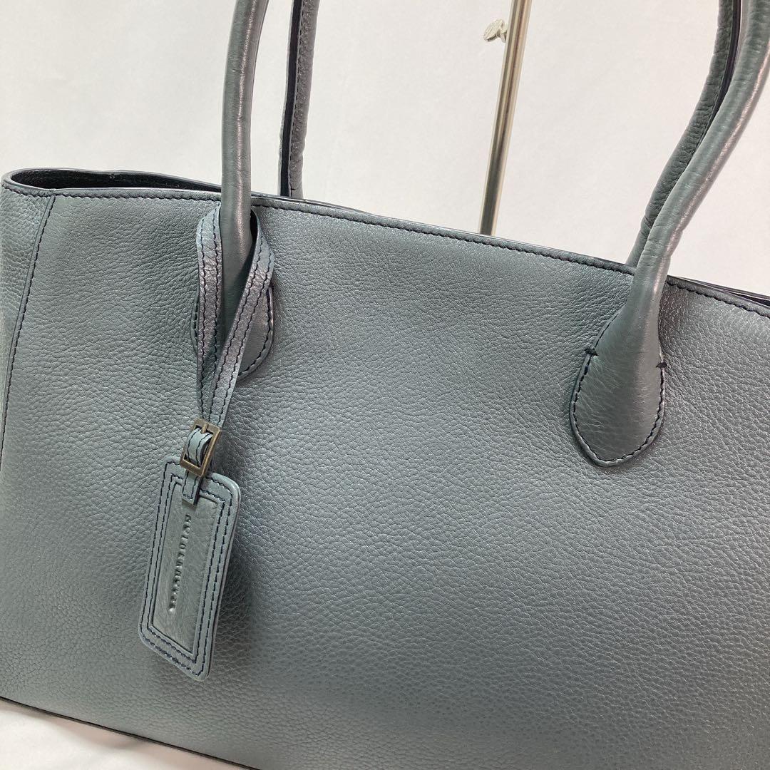 【美品】MOTHERHOUSE マザーハウス リン オープントートバッグ GRY