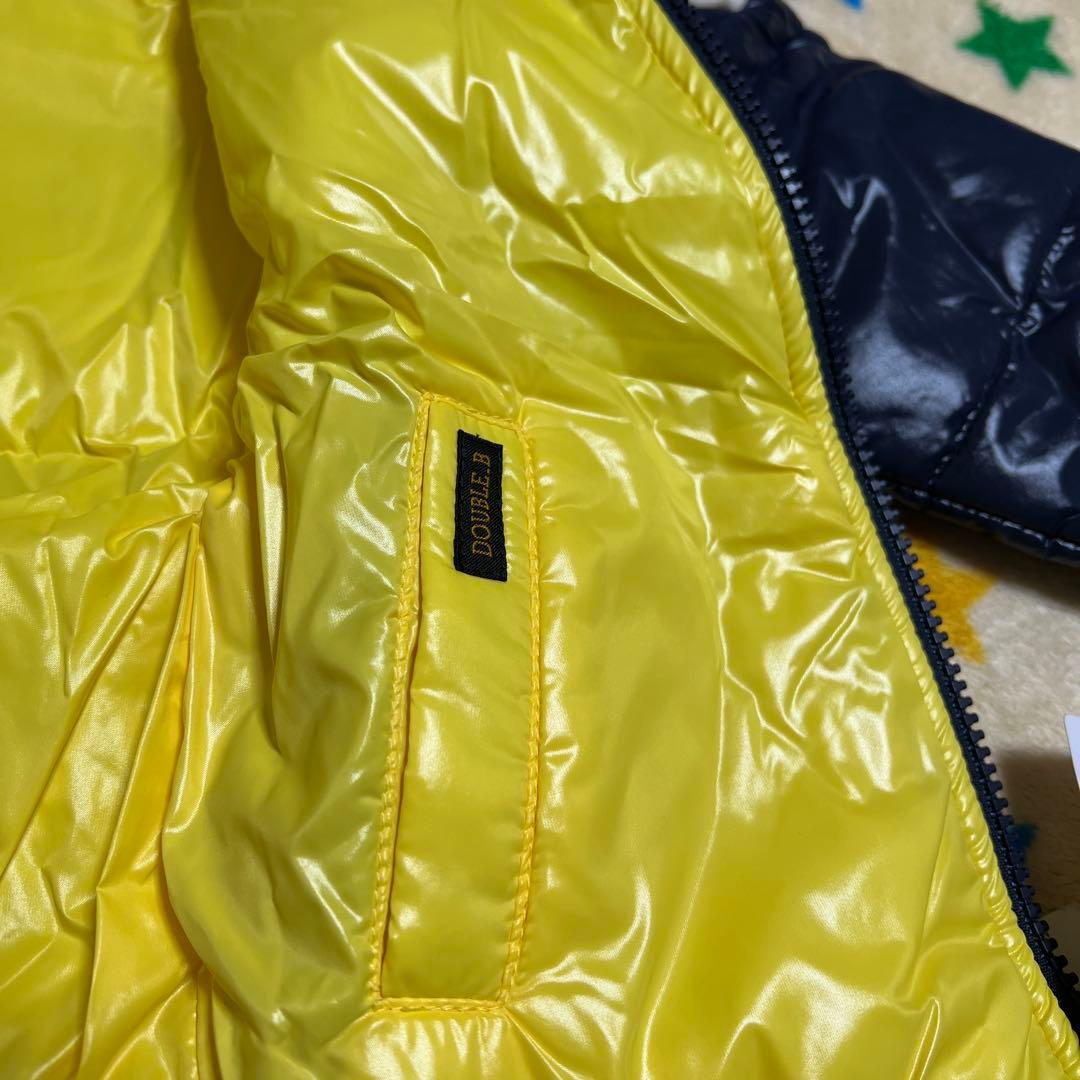 ⭐️ちゃちゃ⭐️ダブルビー⭐️リバーシブル⭐️黒✖️黄⭐️中綿ジャンパー⭐️90⭐️