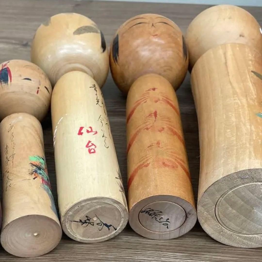 D-3 【伝統工芸品】木製 こけし 12点まとめ売り 鳴子・遠刈田・仙台など 昭