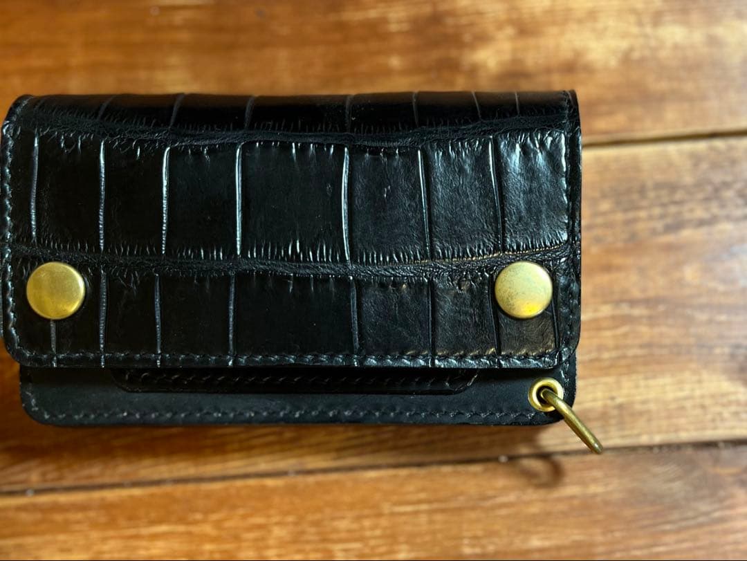 トラッカーウォレット TW-03 クロコダイル × コードバン仕様