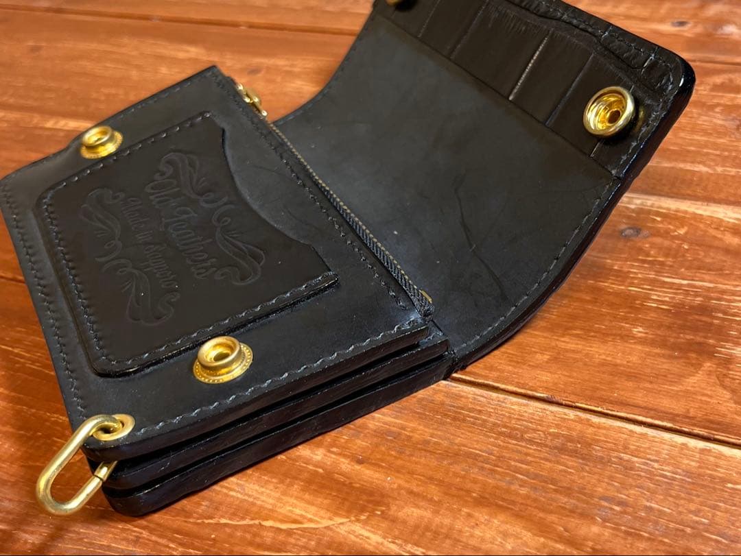 トラッカーウォレット TW-03 クロコダイル × コードバン仕様