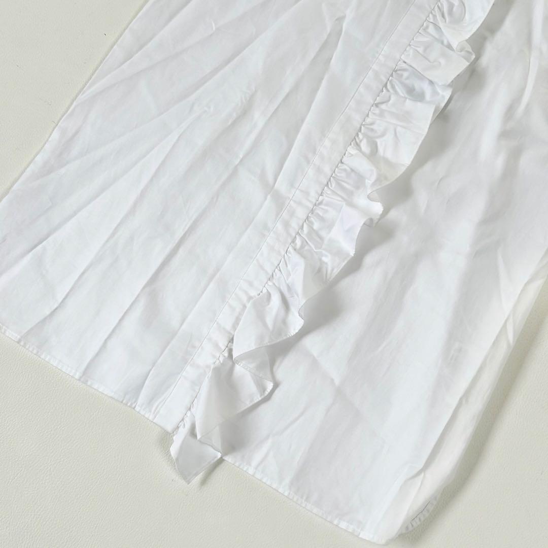 新品 定価6万円✨ヨーコチャン ハーフスリーブ フリルブラウス 白