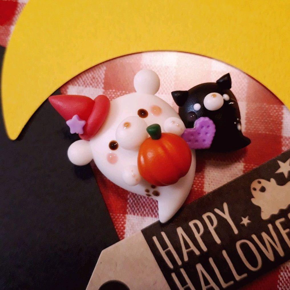 くまオバケ&黒猫オバケ☆ハロウィン