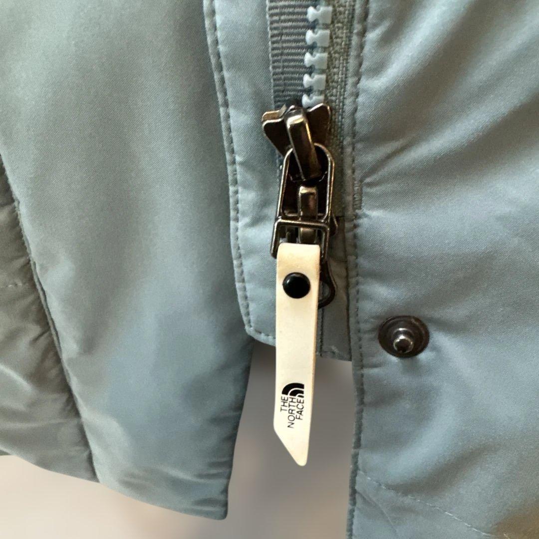 暖かい☆The North Face フード付きロングコート 水色　553