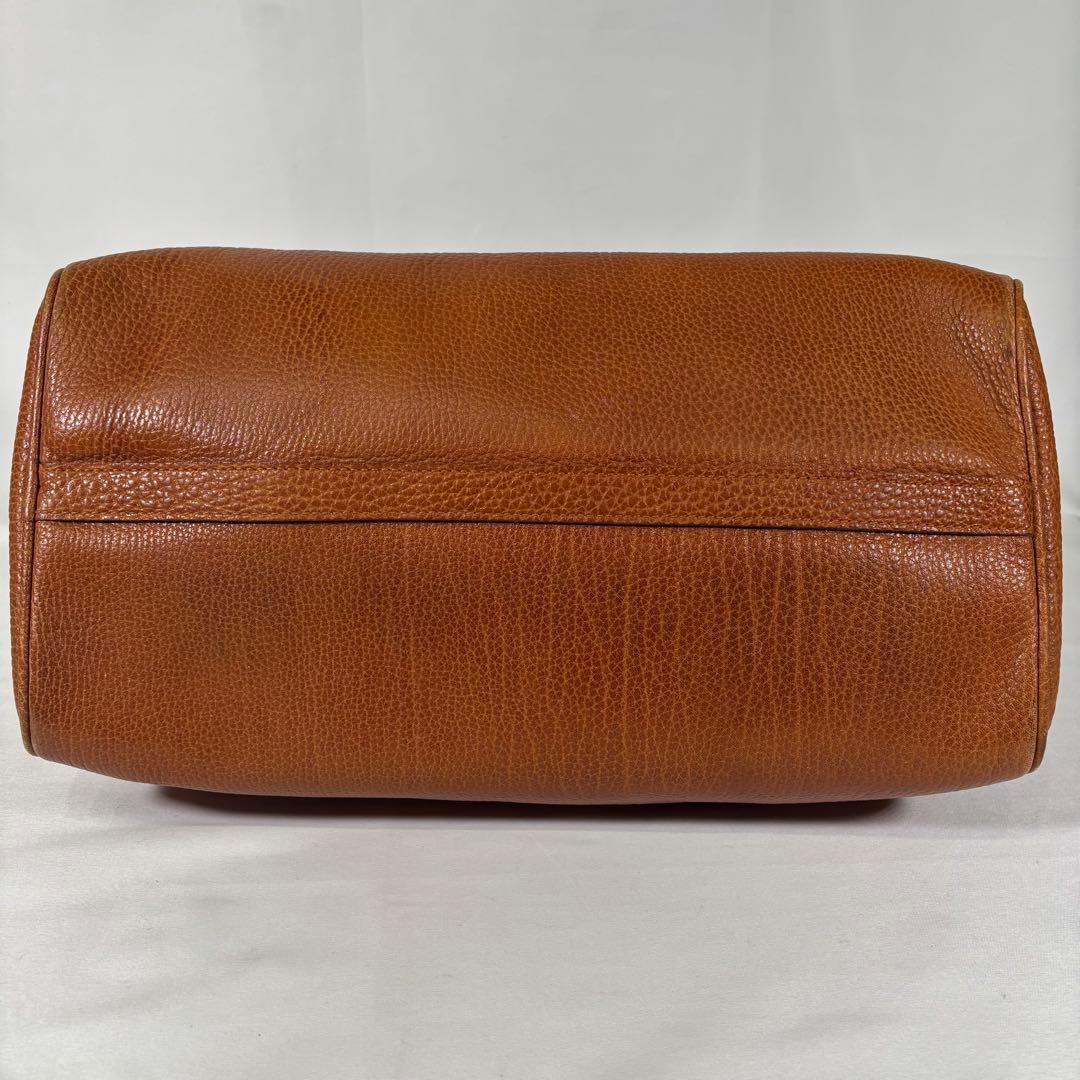 美品 ラルフローレン ハンドバッグ ミニボストン チャーム 鍵 レザー ブラウン