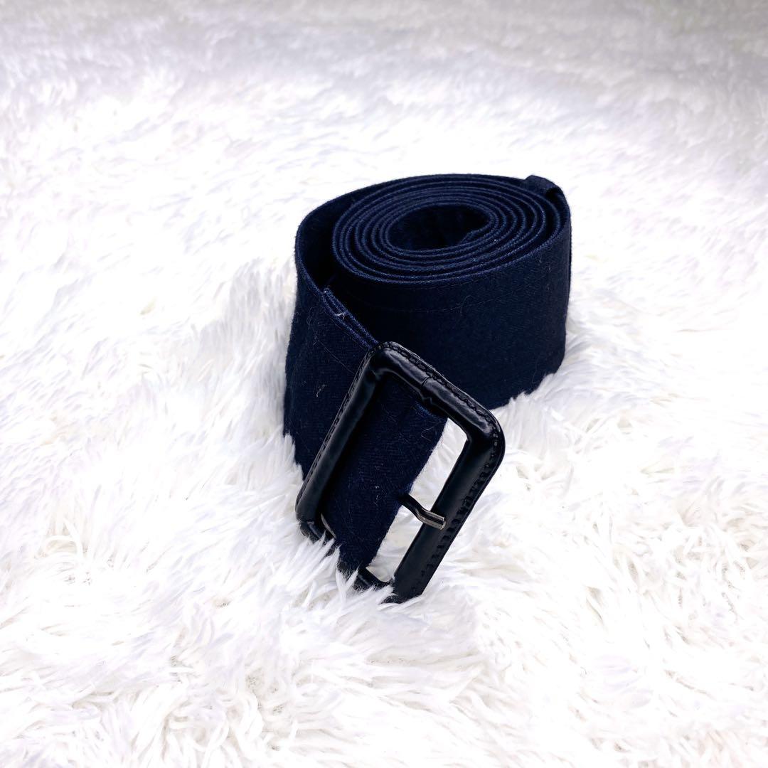 極美品 スーツセレクト 撥水 ベルテッドボンディングコート ネイビー Lサイズ