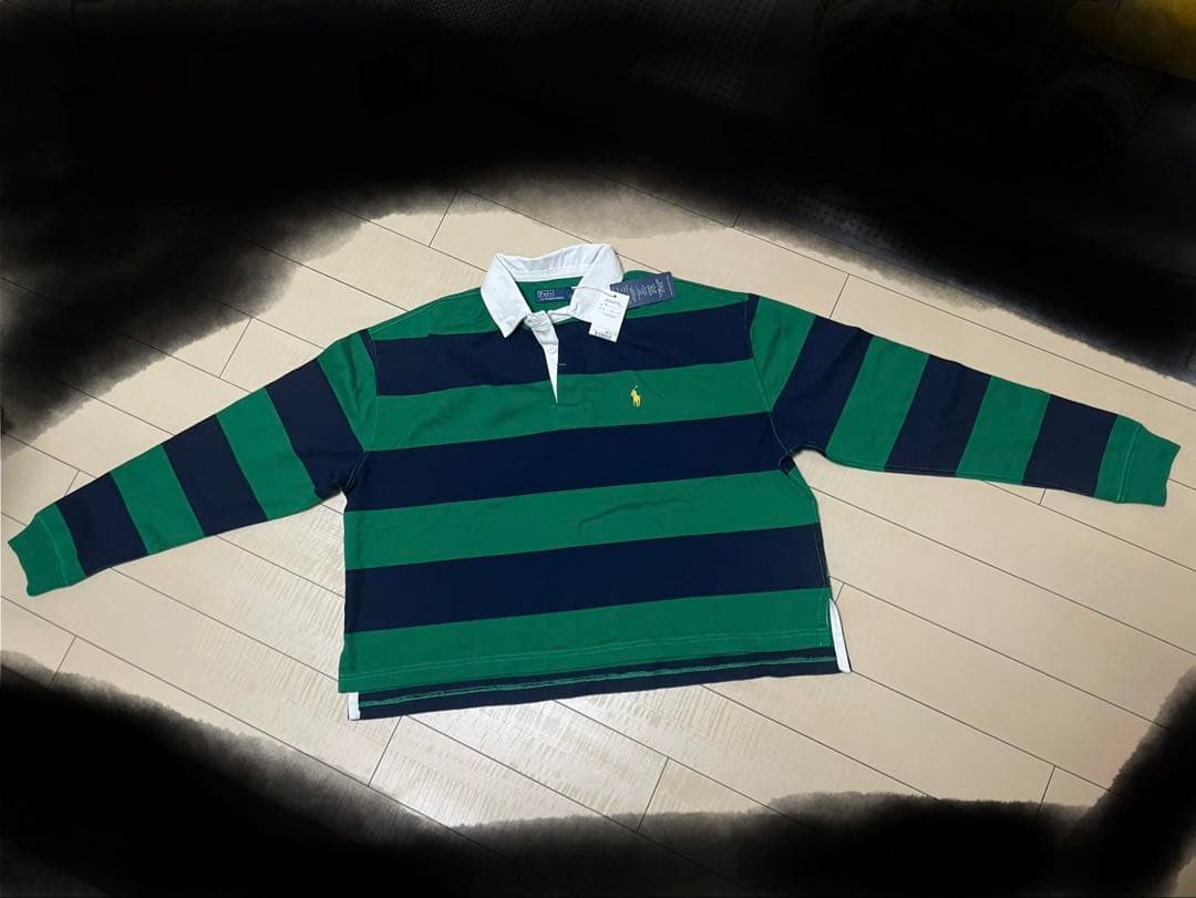 Polo by Ralph Lauren ラガーシャツ 緑/ネイビー