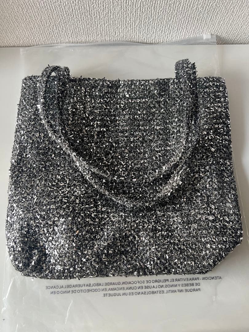 CHANELシャネル ココマークツイードスパンコール トートバッグ