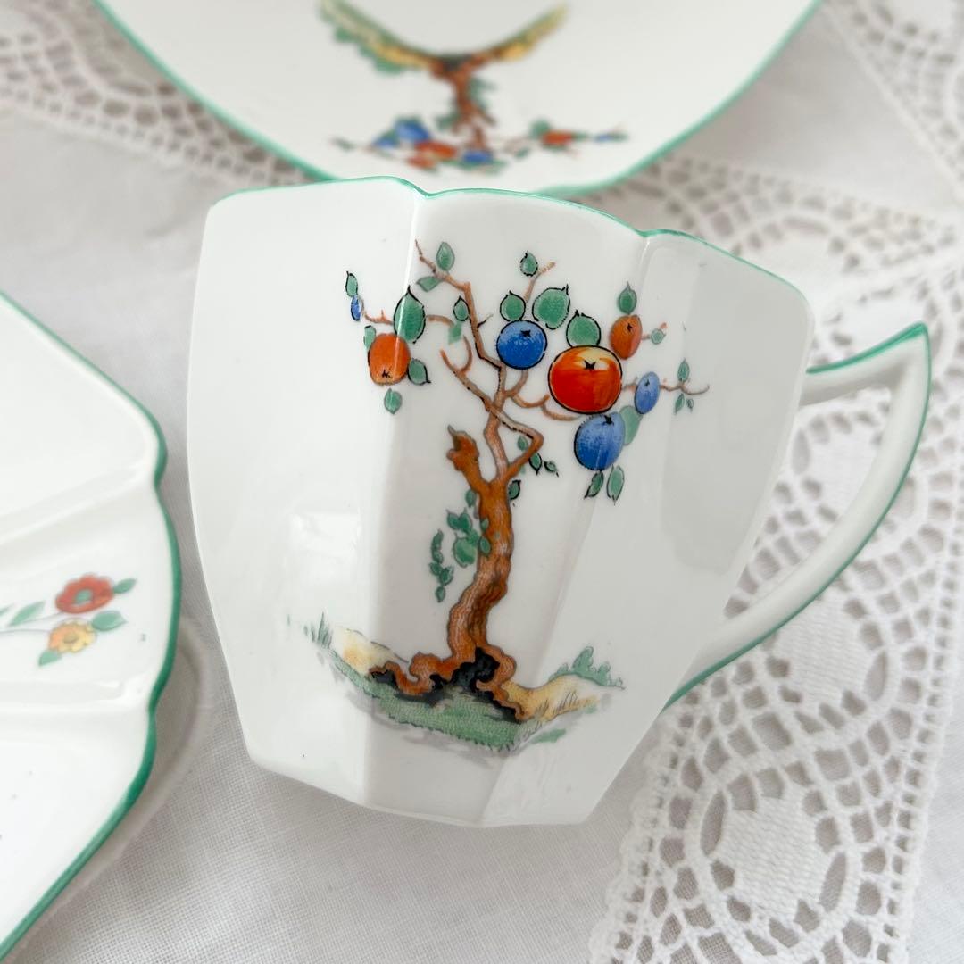 Shelleyシェリー◆カップ＆ソーサー トリオ◆リンゴ クイーンアン