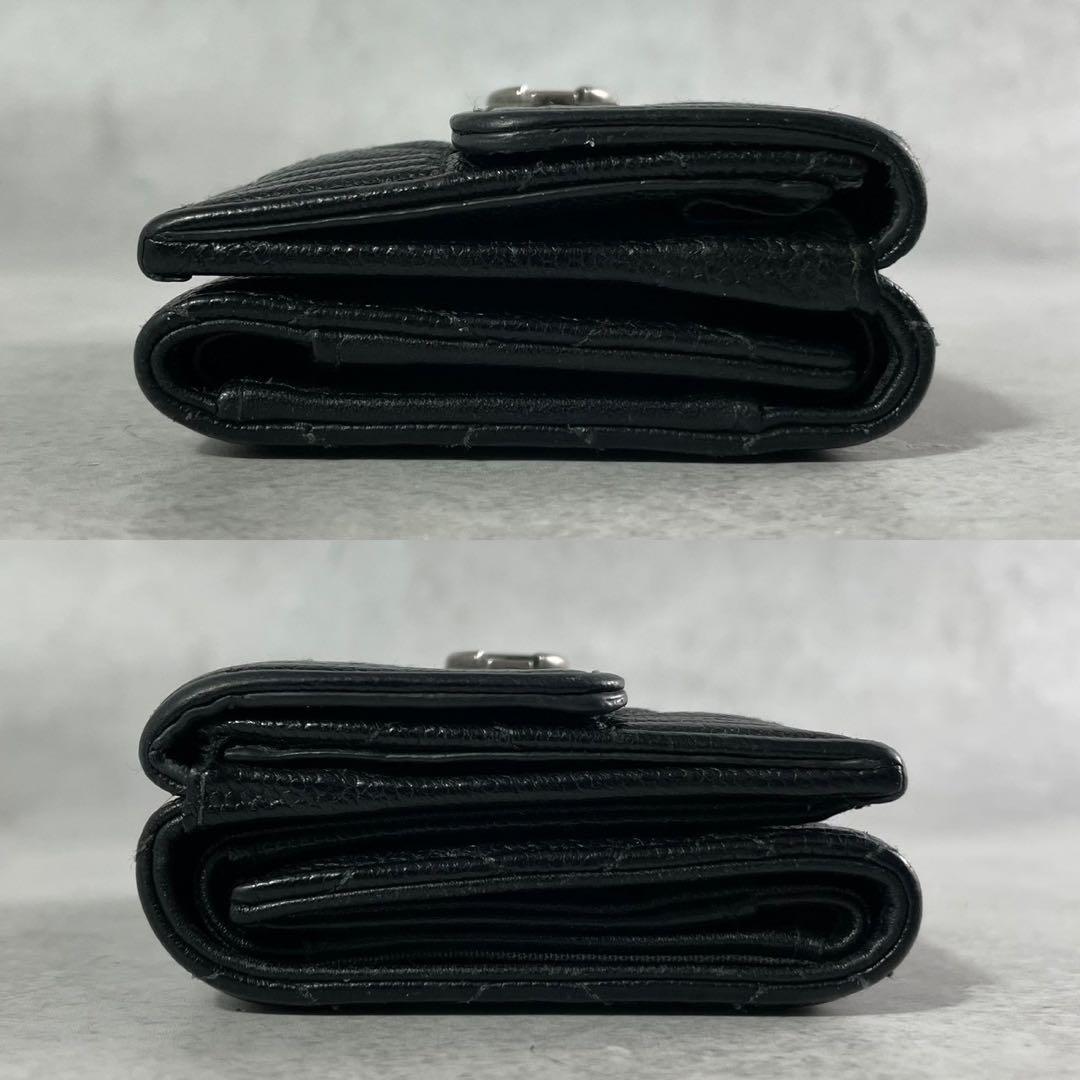 【極美品】CHANEL 三つ折り財布 キャビアスキン ボーイ ココ ブラック