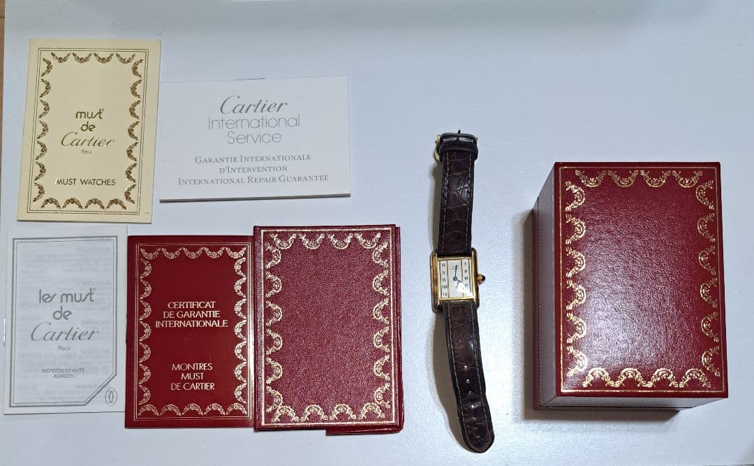 Cartier マスト ウォッチ アイボリー文字盤