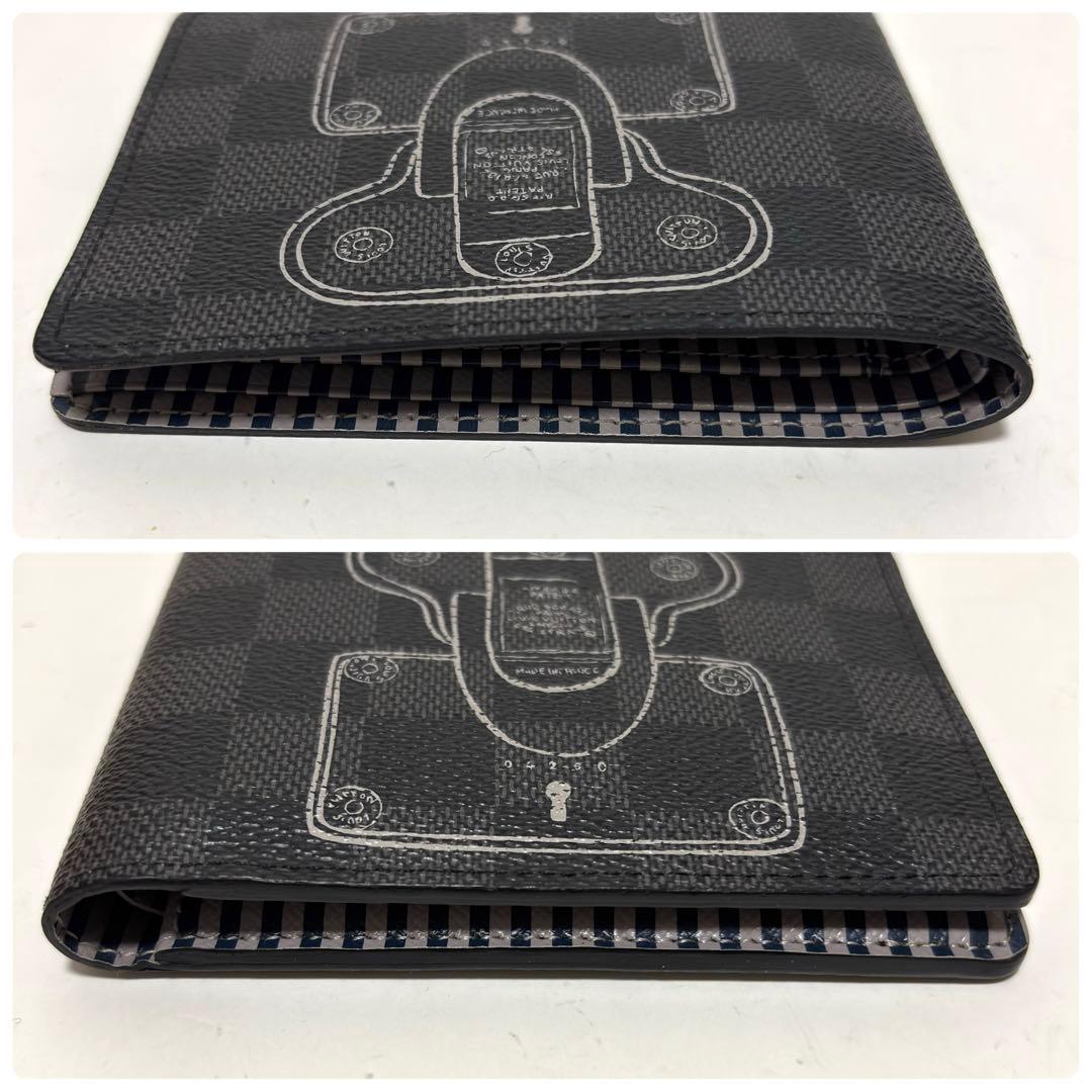 509✨極美品✨ルイヴィトン 二つ折り財布 ミュルティプル ダミエグラフィット