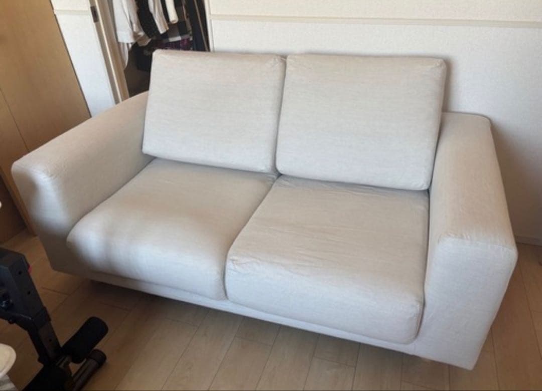無印　2シーター・ウレタン・ポケットコイル　ソファ本体
