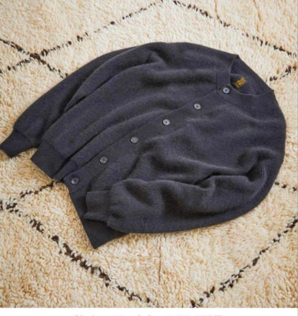 バトナー カシミア フォックス クルーネックカーディガン