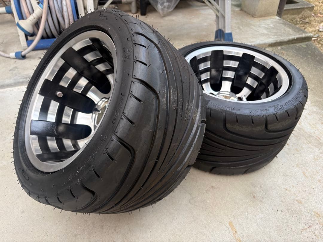 しいたさん専用 ジャイロ用ブラックアルミホイール引っ張りタ