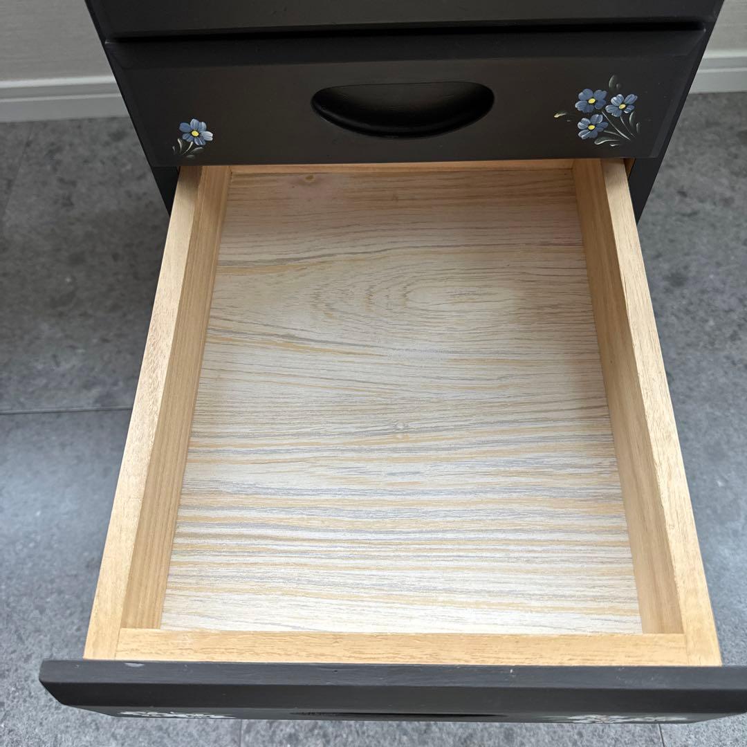 トールペイント(アッセンデルフト) 木製引き出し5段小物入れ