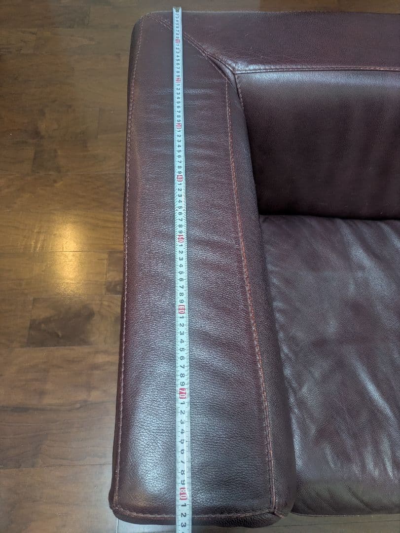 アクタスfive by five L字型本革ソファ クッション2個付き