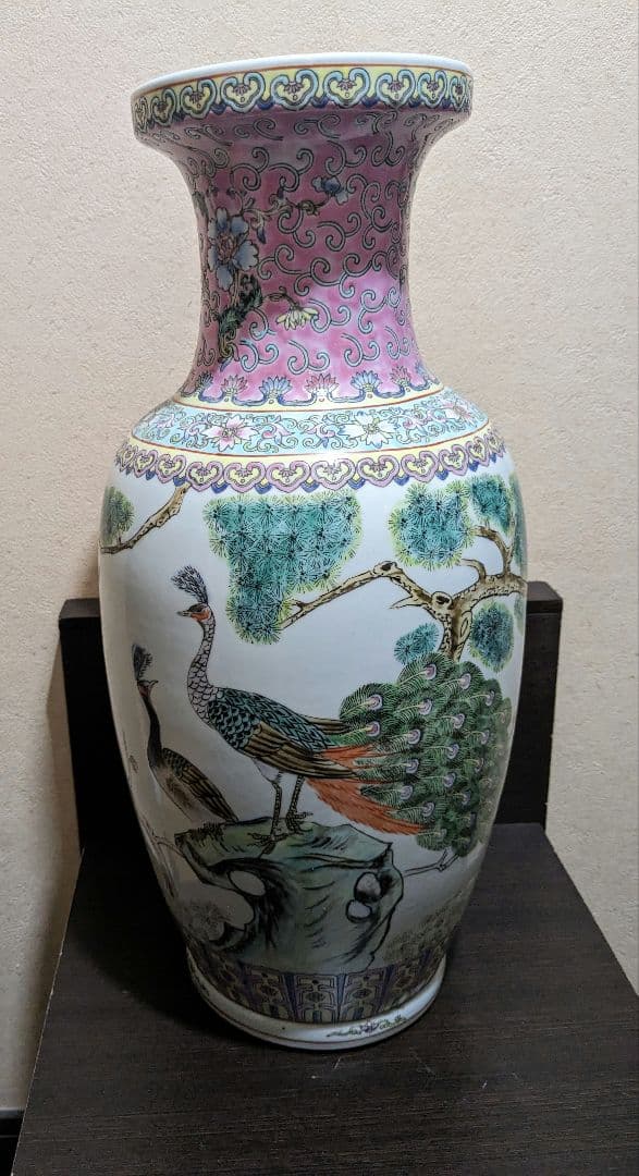 中国美術 景徳鎮 花瓶 古玩 色絵