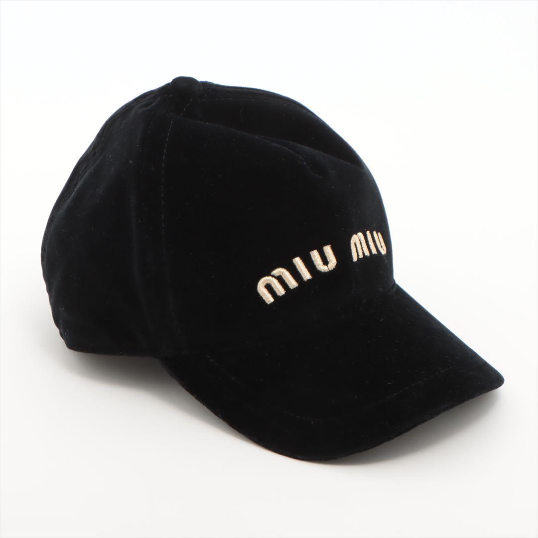 ミュウミュウ 5HC179 キャップ S コットン ブラック