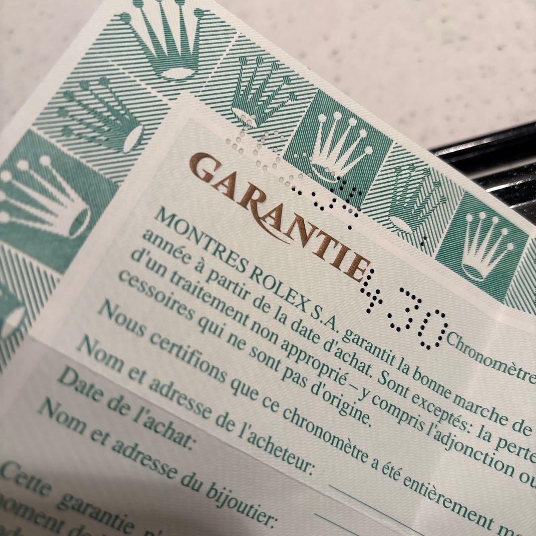 ロレックスギャランティカード16234デイトジャストROLEXメンズ