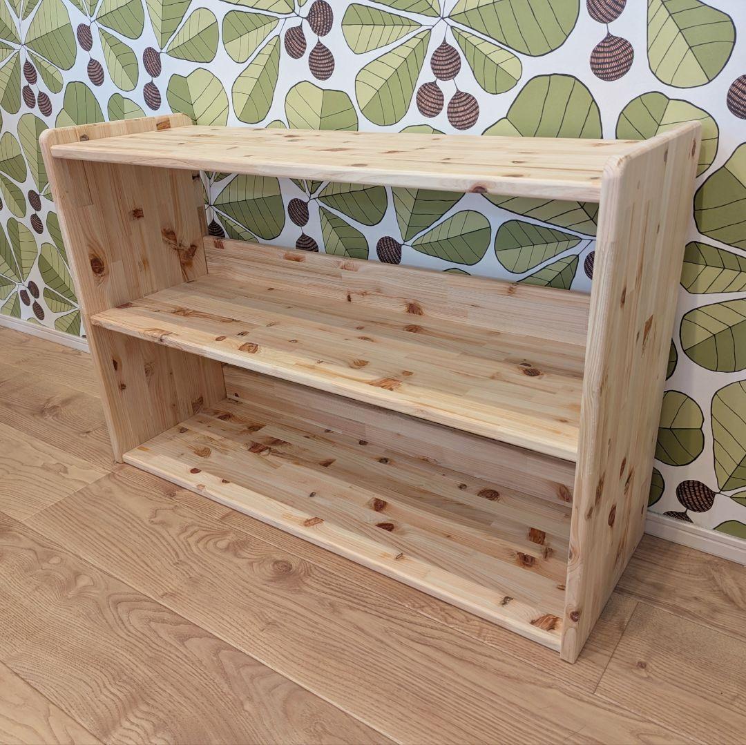 オープンシェルフ　木製棚　✨　檜　本棚　トロファスト　絵本棚　モンテッソーリ