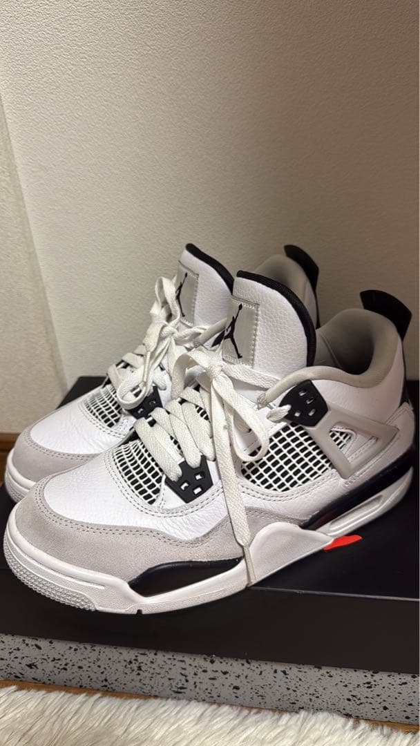 靴 Nike GS Air Jordan 4 \"Military Black\"