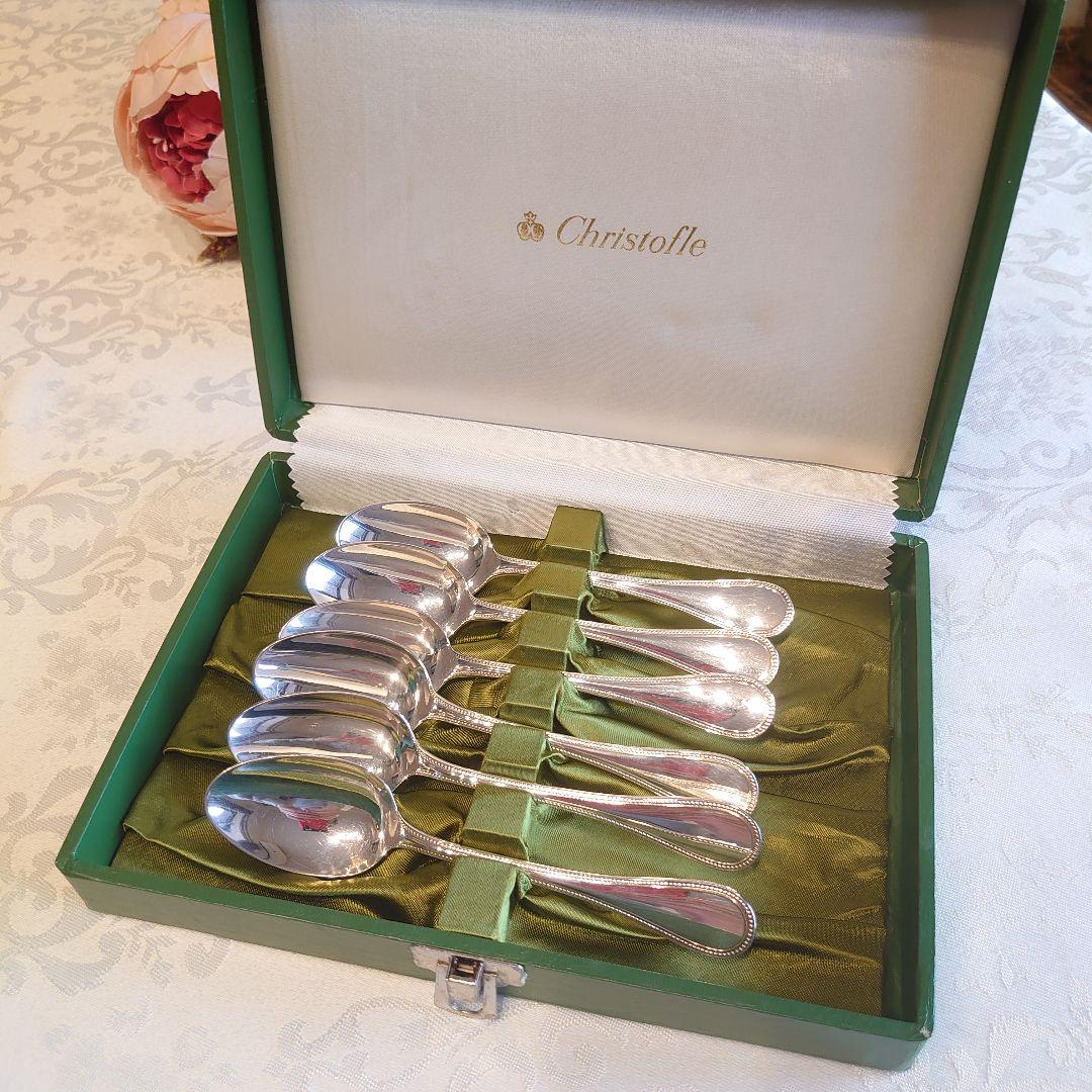 クリストフル　パール　スプーンセット　箱付