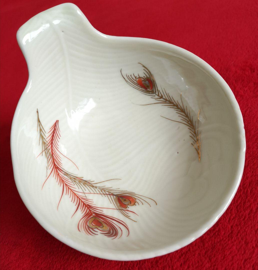 肥前伊万里焼 昭和20～30年代 羽毛画 骨董 お碗 5点セット 未使用 桐箱付