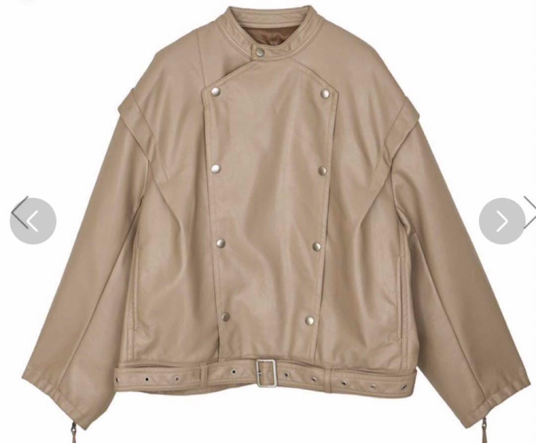 ジャケット・アウター AMERI VINTAGE RETRO FAKE LEATHER JACKET