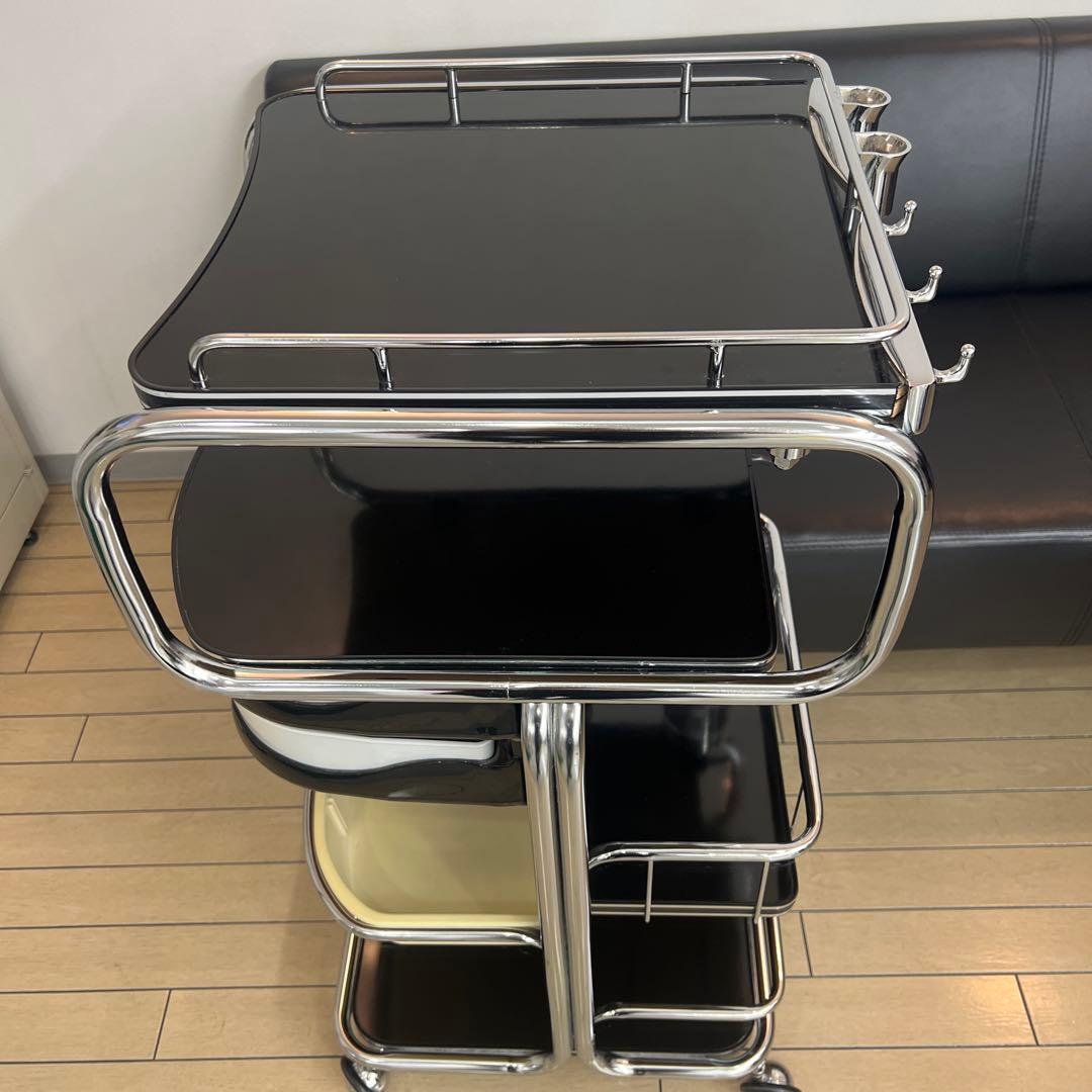 理美容用キャスター付きワゴン 2段収納